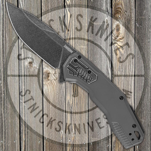 Kershaw Knives Cannonball - Assisted Opening - PVD Stainless Handle - Blackwash D2 Blade - 2061 Assisted Opening - Tophatter Daily Deals