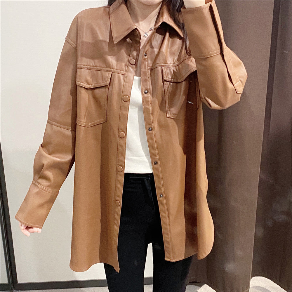 All-match women's leather clothing 0 - Tophatter Daily Deals