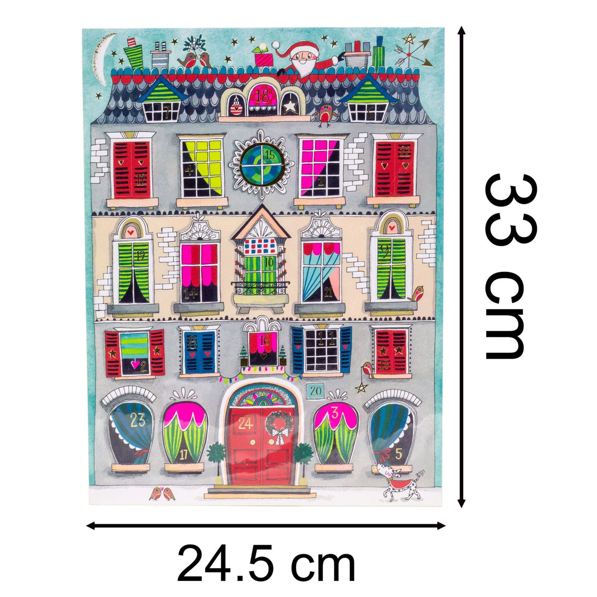 Grand Townhouse Christmas Advent Calendar | Traditional Picture Calendar - 33cm Advent Calendar - Tophatter Daily Deals