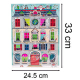 Grand Townhouse Christmas Advent Calendar | Traditional Picture Calendar - 33cm Advent Calendar - Tophatter Daily Deals