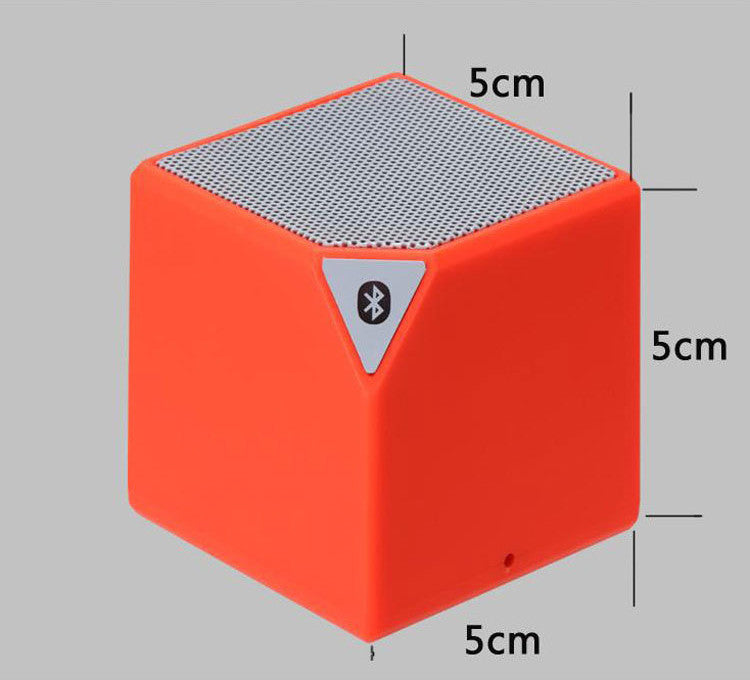 Bluetooth Speaker Rubik's Cube Small Square Speaker Orange 0 - Tophatter Daily Deals
