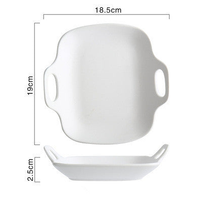 Baking oven-Ear heat resistant baking tray White Square 0 - Tophatter Daily Deals