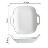 Baking oven-Ear heat resistant baking tray White Square 0 - Tophatter Daily Deals