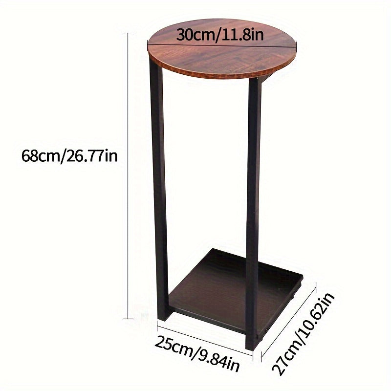 Double-Layer Metal Frame Storage Side Table End Tables - Tophatter Daily Deals