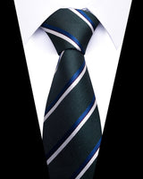 Men's Neckties - Formal Classic Patterned Tie (50 Style Options) Forest Green Stripe Belts & Ties - Tophatter Daily Deals