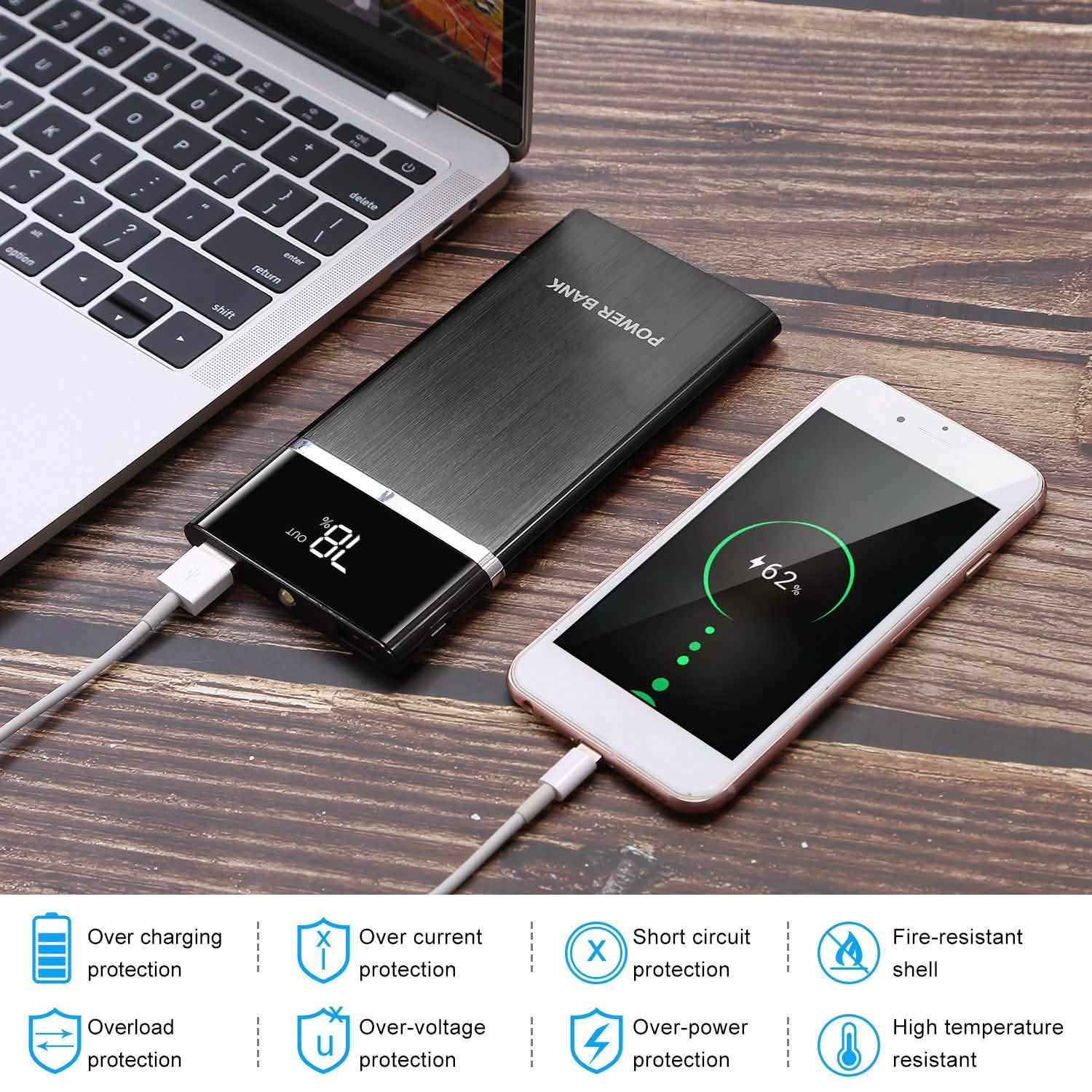 20800mAh Power Bank 76.96W External Battery Pack Mobile Accessories - Tophatter Daily Deals