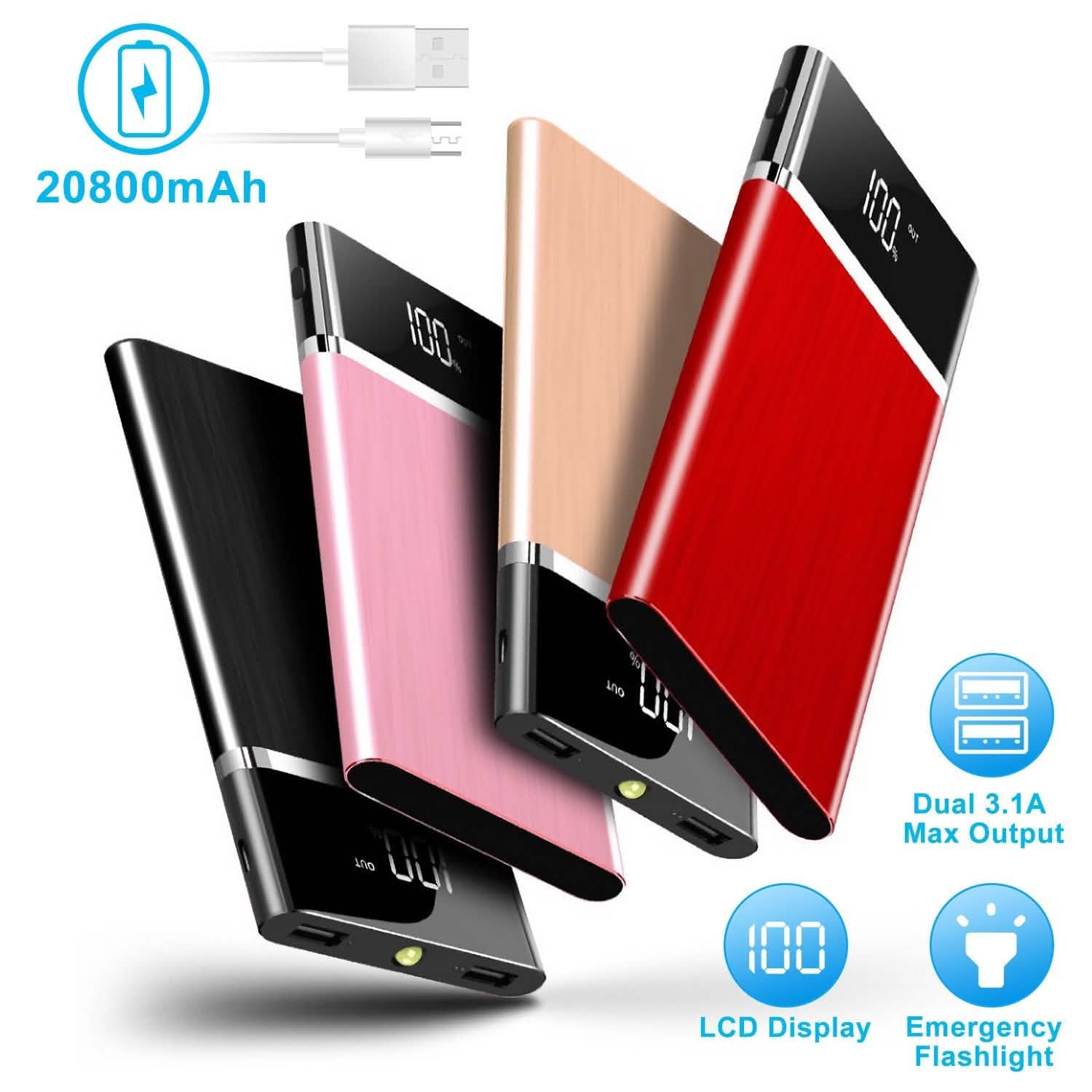 20800mAh Power Bank 76.96W External Battery Pack Mobile Accessories - Tophatter Daily Deals