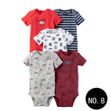 Baby Short Climb 5-piece Romper Boys and Girls Cotton One-piece Rompers 8Style Q5pcs 0 - Tophatter Daily Deals