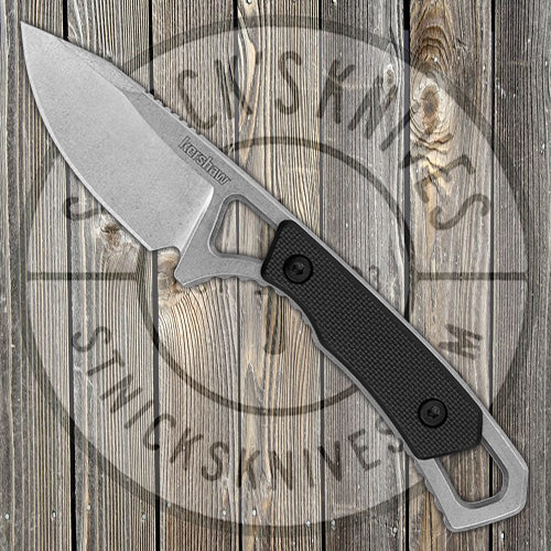 Kershaw Knives Brace - Fixed Blade - Black GFN and Stainless Blade - 2085 Fixed Blade - Tophatter Daily Deals