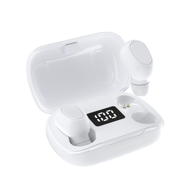 Bluetooth Wireless In-Ear Stereo Earphones Digital Charging Box New Bluetooth Headset XT7 white 0 - Tophatter Daily Deals