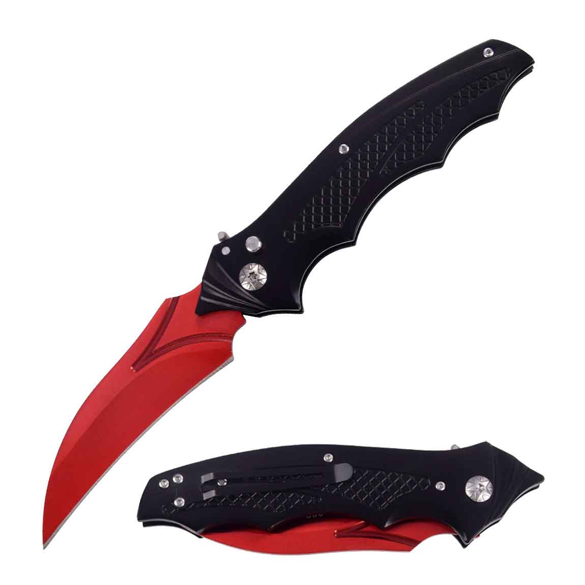 5.95" Closed Bat Automatic Switch Blade Knife Blood Sucker Collectible Weapons - Tophatter Daily Deals