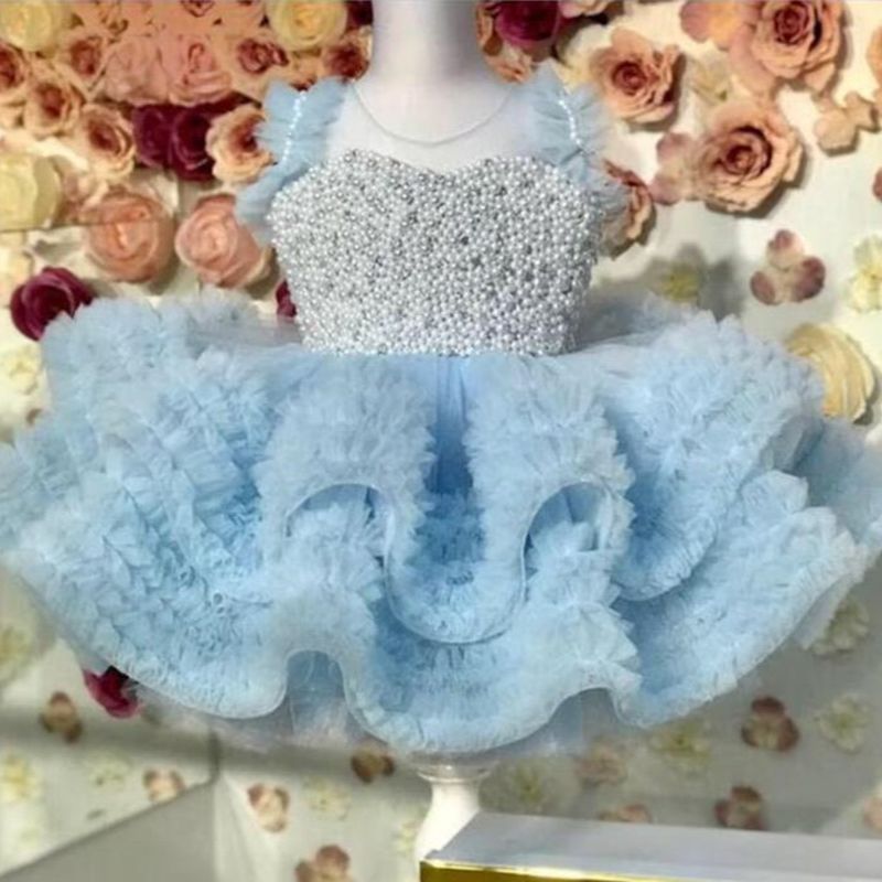 Baby Girl One Year Old Dress Birthday Princess Dress Piano Playing Tulle Tutu 0 - Tophatter Daily Deals