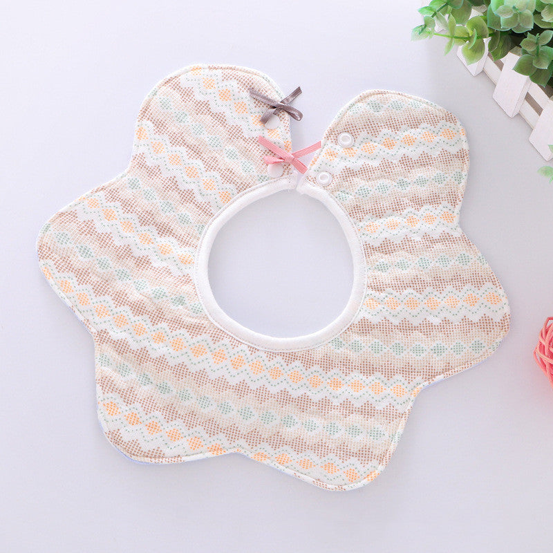 360° rotating flower waterproof saliva towel Folk custom 0 - Tophatter Daily Deals