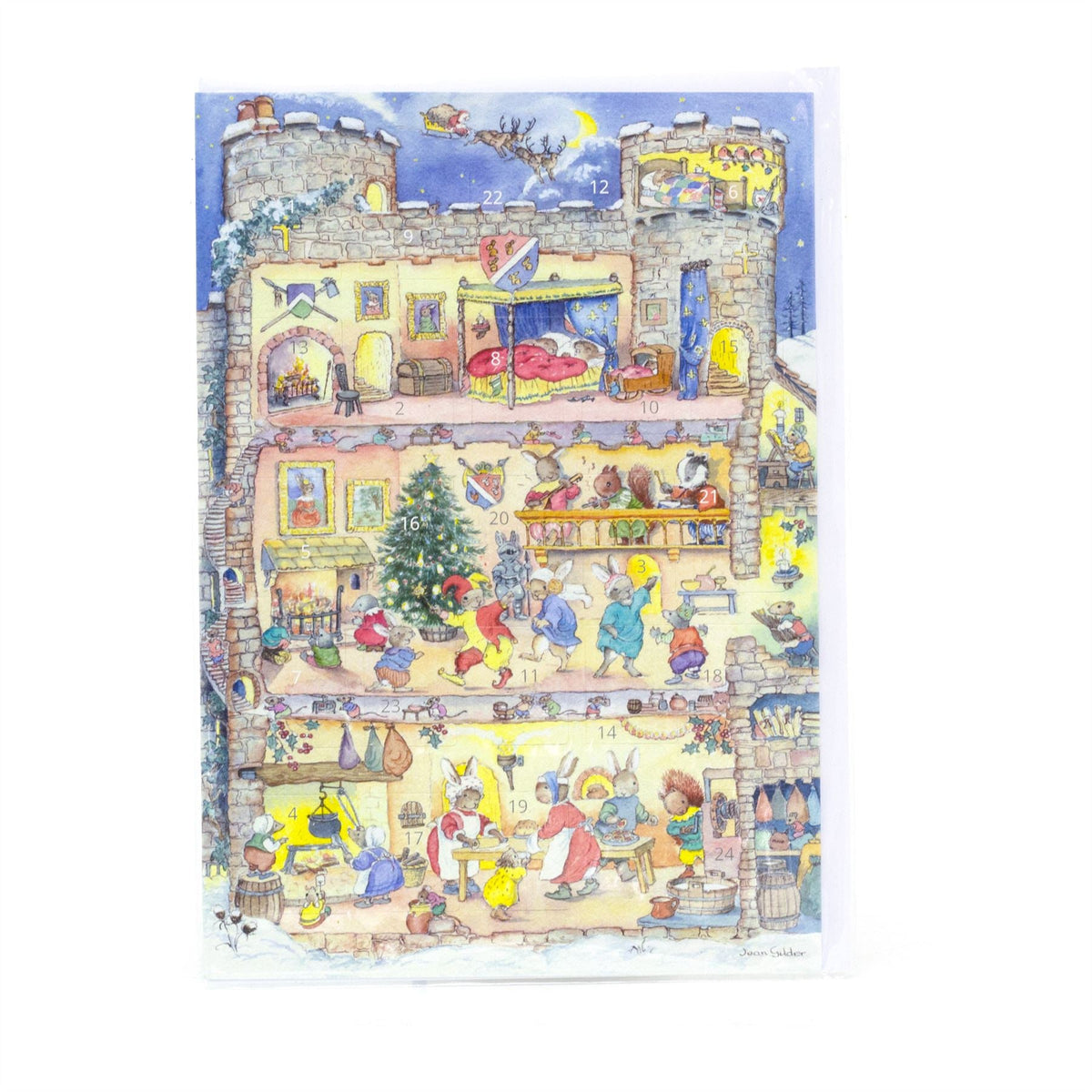 Castle Christmas Advent Calendar Greetings Card | Christmas Advent Calendar - A5 Advent Calendar - Tophatter Daily Deals
