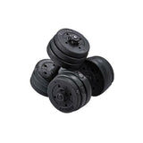 Adjustable Dumbbells and Barbell Set - 20KG Barbell & Dumbbell Fitness Exercise Home Gym Plate Bar Clamp Rod (Yellow) Exercise & Fitness - Tophatter Daily Deals