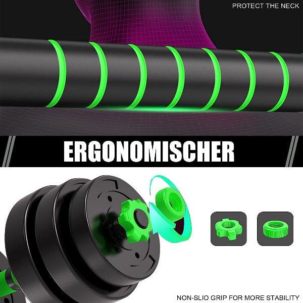 20 Kg Adjustable Dumbbells Set - 20kg Gym Weights Dumbbells and Barbel Set Adjustable Weights Indoor/outdoor, Best Option for Home Gyms Sports & Outdoor - Tophatter Daily Deals