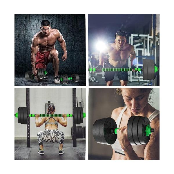 20 Kg Adjustable Dumbbells Set - 20kg Gym Weights Dumbbells and Barbel Set Adjustable Weights Indoor/outdoor, Best Option for Home Gyms Sports & Outdoor - Tophatter Daily Deals
