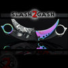 CSGO Grey Karambit Full TANG Tactical Claw Neck Knife w/ Sheath ELITE ver Knife-Fixed - Tophatter Daily Deals