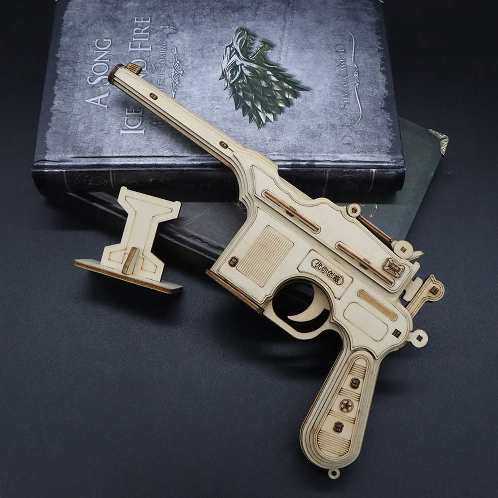 Mauser Military Pistol Wooden Model Pistol 3D Puzzle - Tophatter Daily Deals