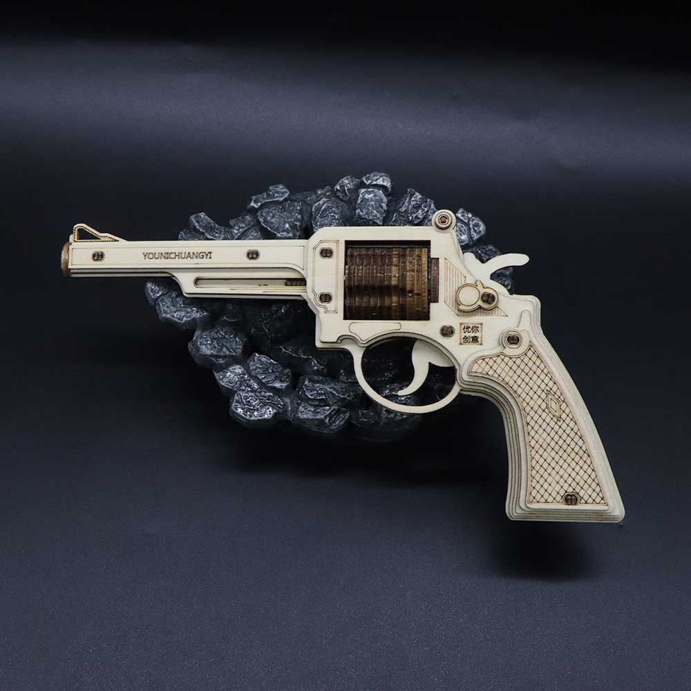 Revolver Wooden Model Kit S&W Gun - Tophatter Daily Deals