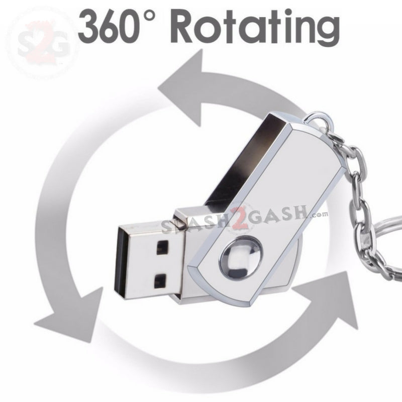 Mini Metal Rotary USB Flash Drive 2.0 Key Chain Memory Stick 16/32/64gb 32GB 2.0 Double the storage for $5 more! USB Flash Drive - Tophatter Daily Deals
