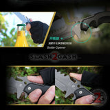 HX OUTDOORS Tactical Knife 440C Blade K10 w/ Sheath Plated Titanium Knife-Fixed - Tophatter Daily Deals