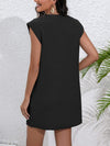 Round Neck Cap Sleeve Mini Dress Casual Dresses - Tophatter Daily Deals