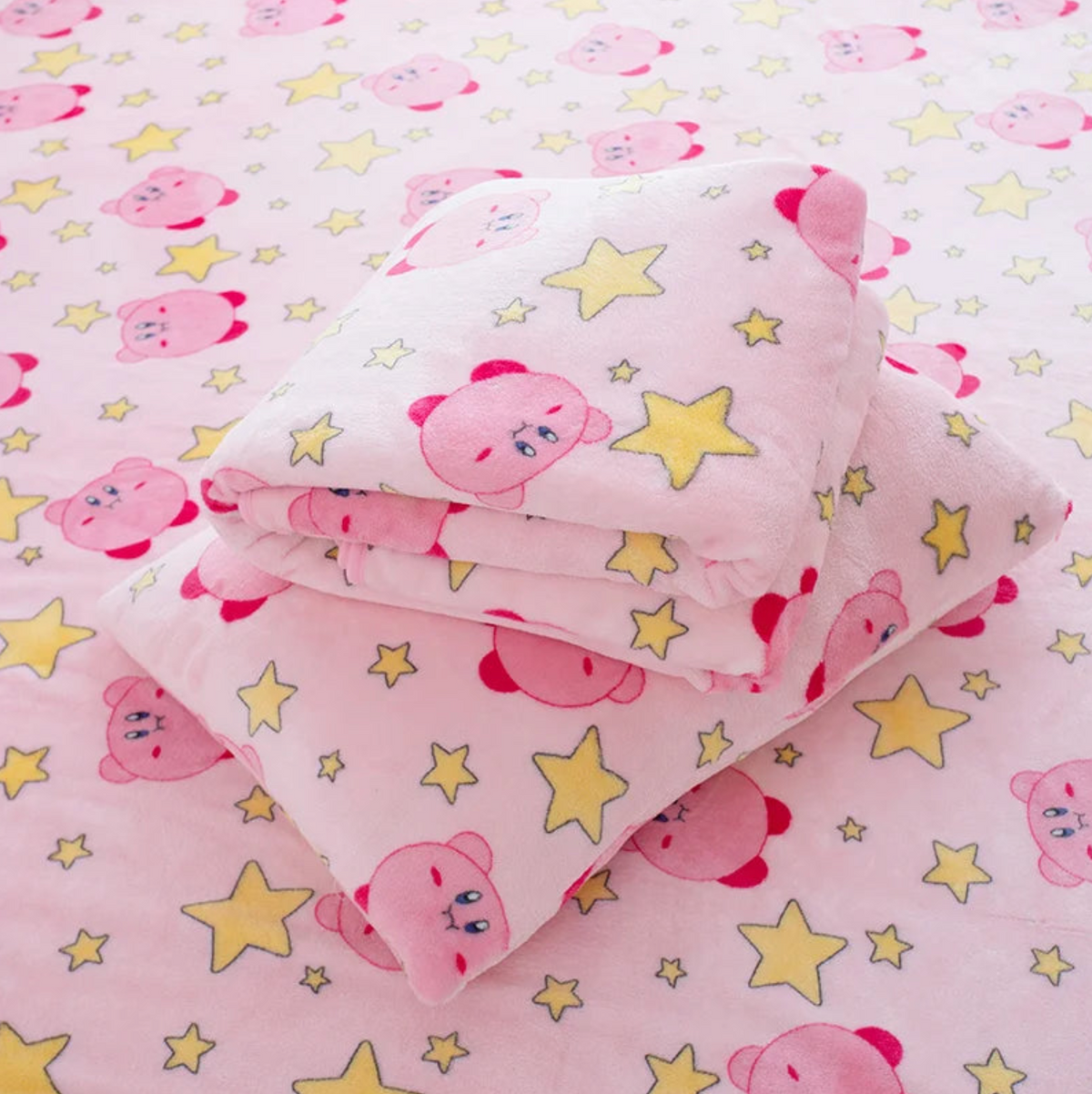 Kirby Flannel Plush Blanket Throw Pink Anime - Tophatter Daily Deals