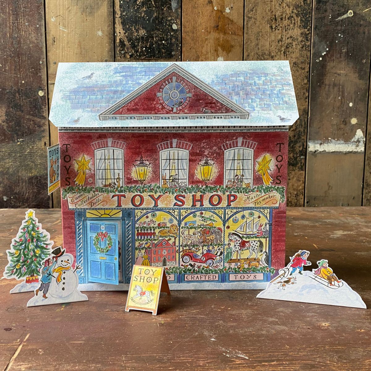 3D Toy Shop Christmas Advent Calendar | Advent Calendar with Pop-Up Characters Advent Calendar - Tophatter Daily Deals