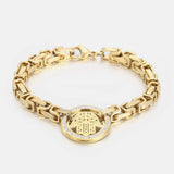Stainless Steel Zircon Chain Bracelet Gold One Size Bracelets - Tophatter Daily Deals