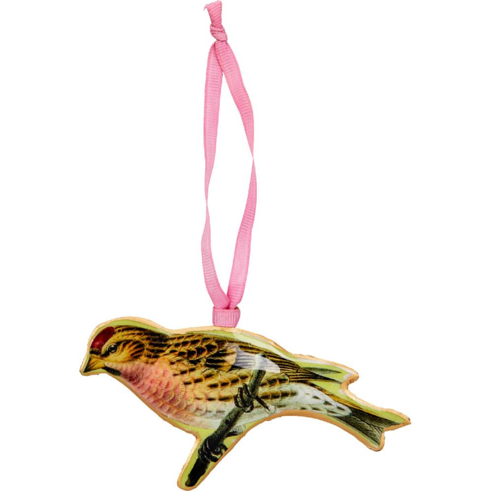 Bird Christmas Bauble | Vintage-Style Metal Tree Ornament with Hanging Ribbon Baubles - Tophatter Daily Deals