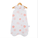 Baby Cotton Double Gauze Printed Vest Red orange flowers 0 - Tophatter Daily Deals
