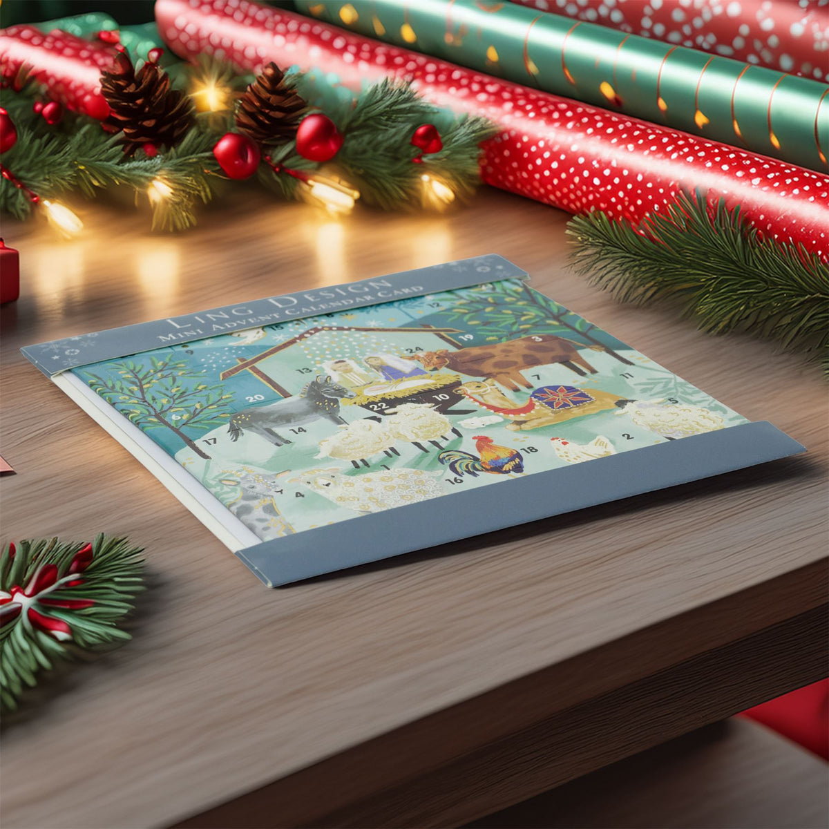 The Nativity Christmas Advent Calendar Greetings Card | Door Advent Calendar Advent Calendar - Tophatter Daily Deals