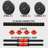 Dumbbell with Adjustable Weight - Adjustable Dumbbell with Nylon Wrapped Plate and Quick Weight Change Handle Safe Exercise & Fitness - Tophatter Daily Deals