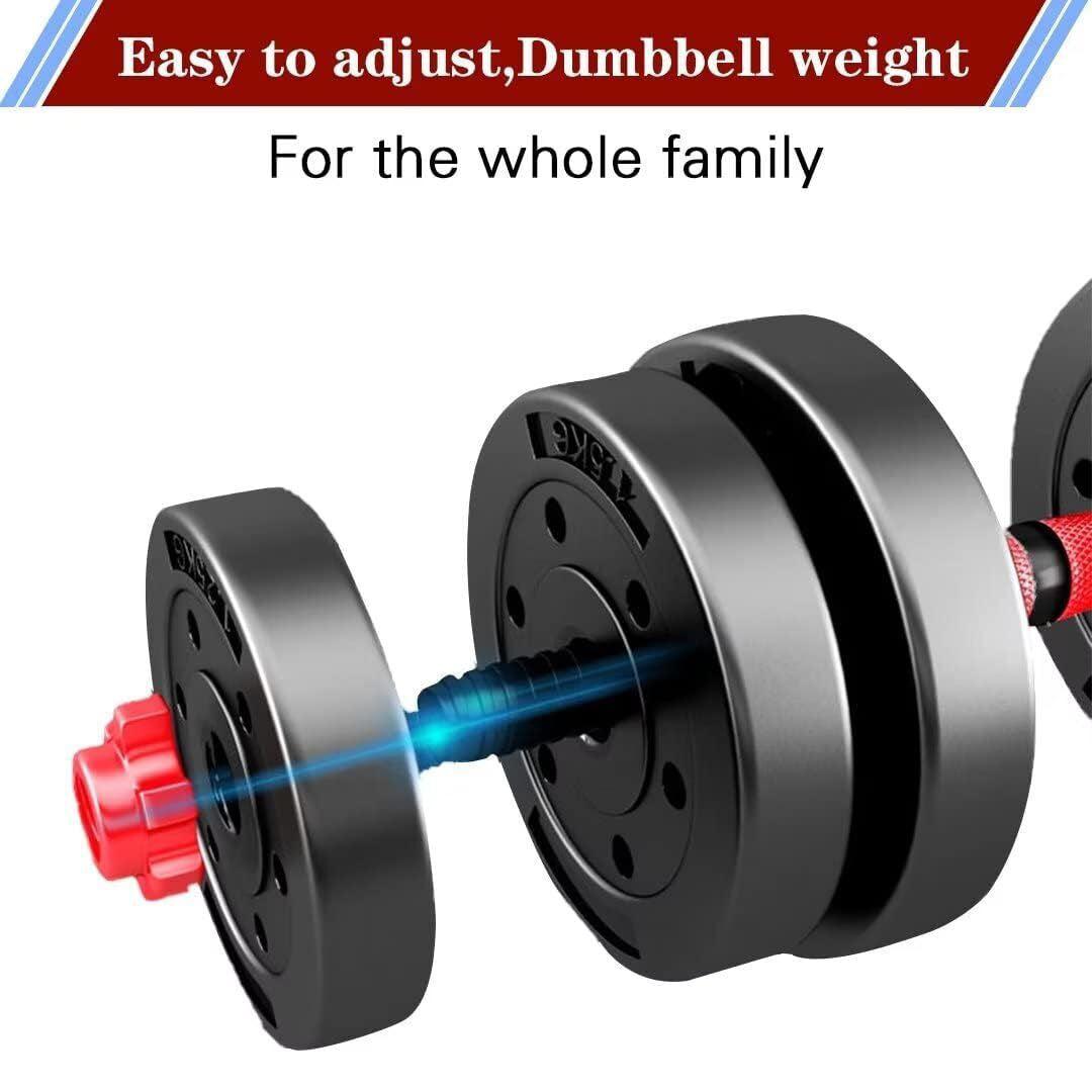 Dumbbell with Adjustable Weight - Adjustable Dumbbell with Nylon Wrapped Plate and Quick Weight Change Handle Safe Exercise & Fitness - Tophatter Daily Deals