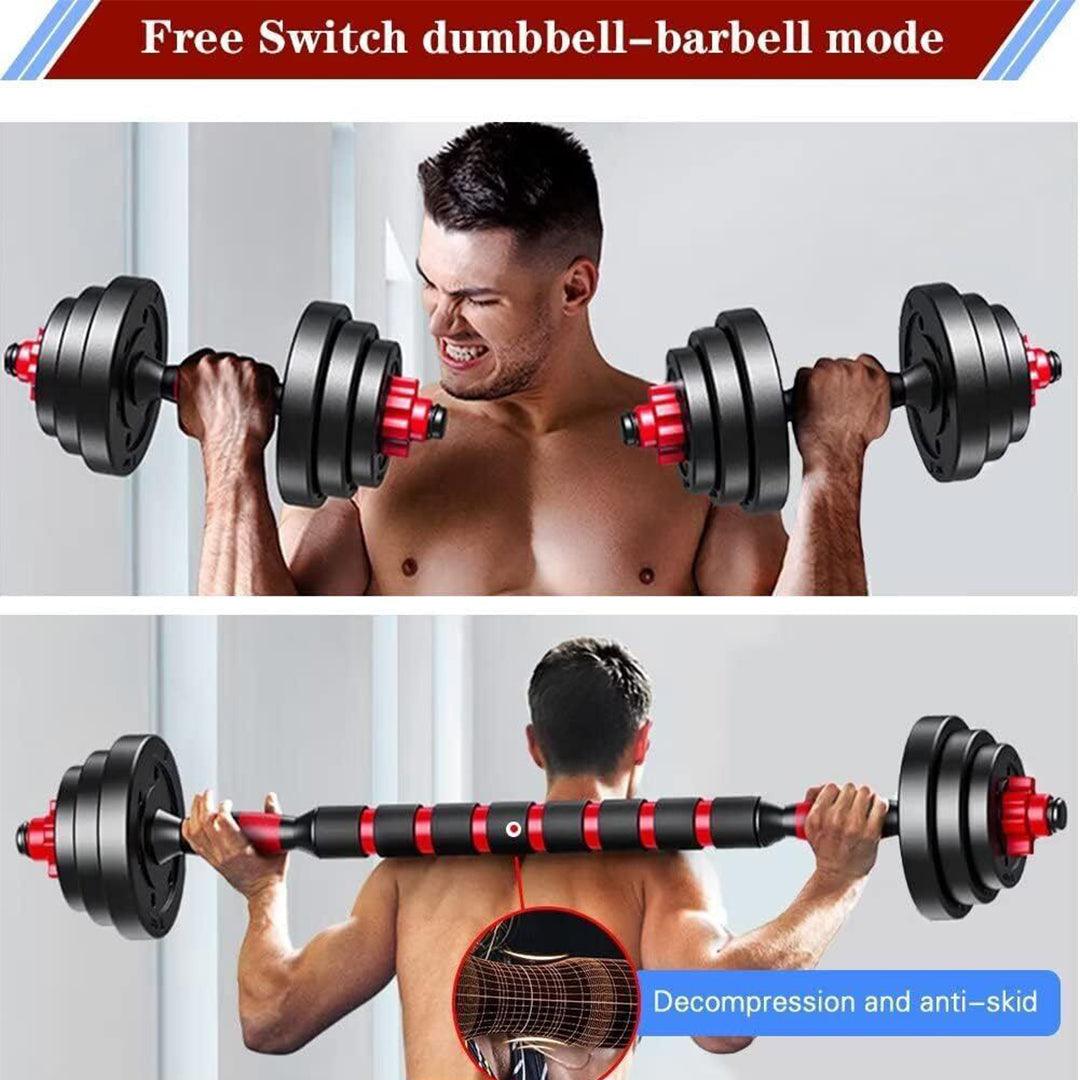 Dumbbell with Adjustable Weight - Adjustable Dumbbell with Nylon Wrapped Plate and Quick Weight Change Handle Safe Exercise & Fitness - Tophatter Daily Deals