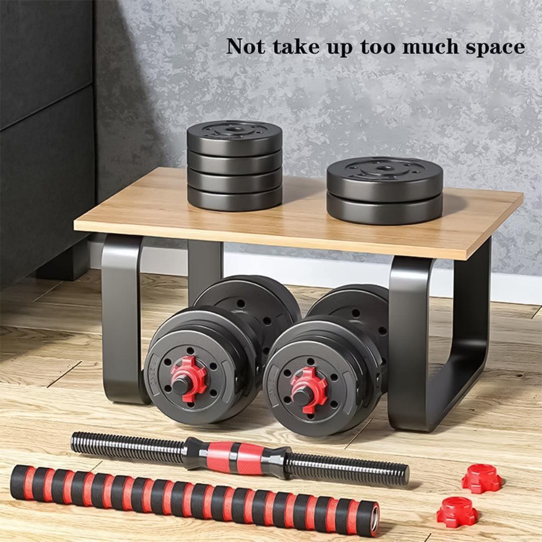 Dumbbell with Adjustable Weight - Adjustable Dumbbell with Nylon Wrapped Plate and Quick Weight Change Handle Safe Exercise & Fitness - Tophatter Daily Deals