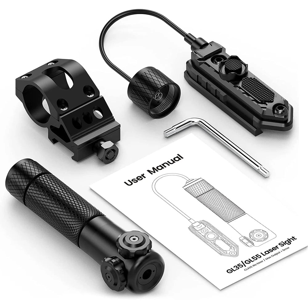 20mm Rail - Pressure Switch - Red/Green Laser Sight - Tophatter Daily Deals