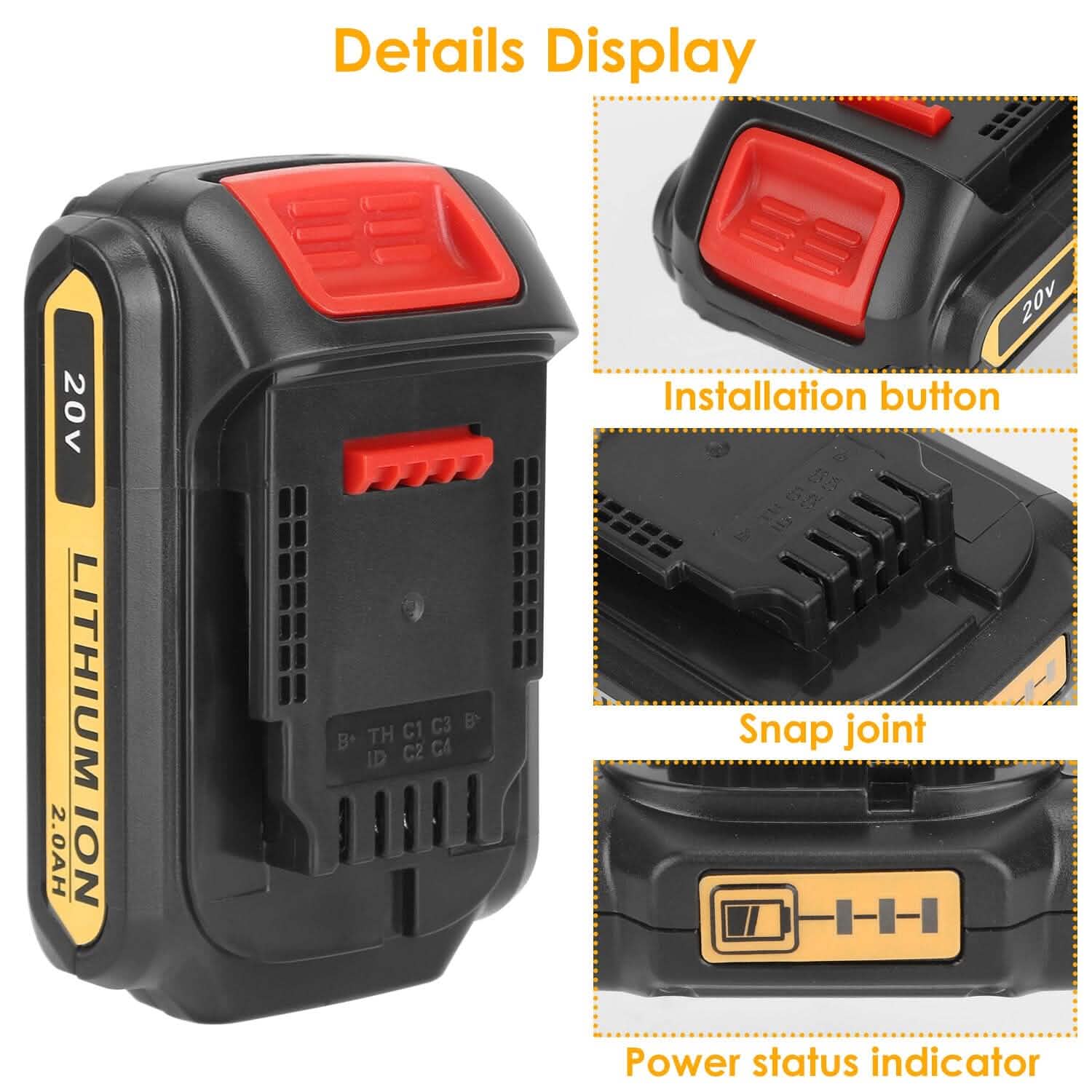 20V Replacement Battery Fit for Dewalt DCB Home Improvement - Tophatter Daily Deals