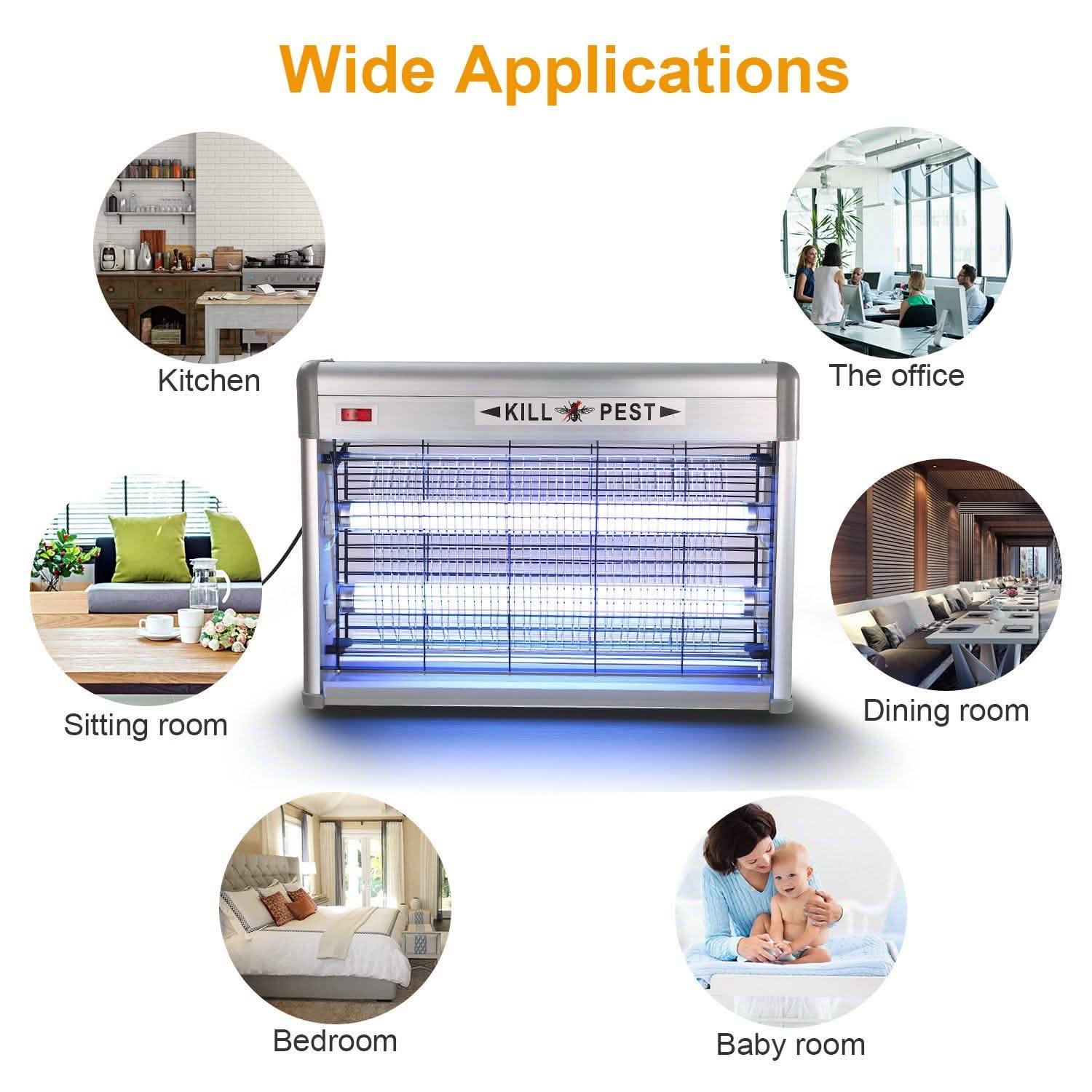 20W Electric Fly Bug Zapper Mosquito Insect Killer Pest Control - Tophatter Daily Deals