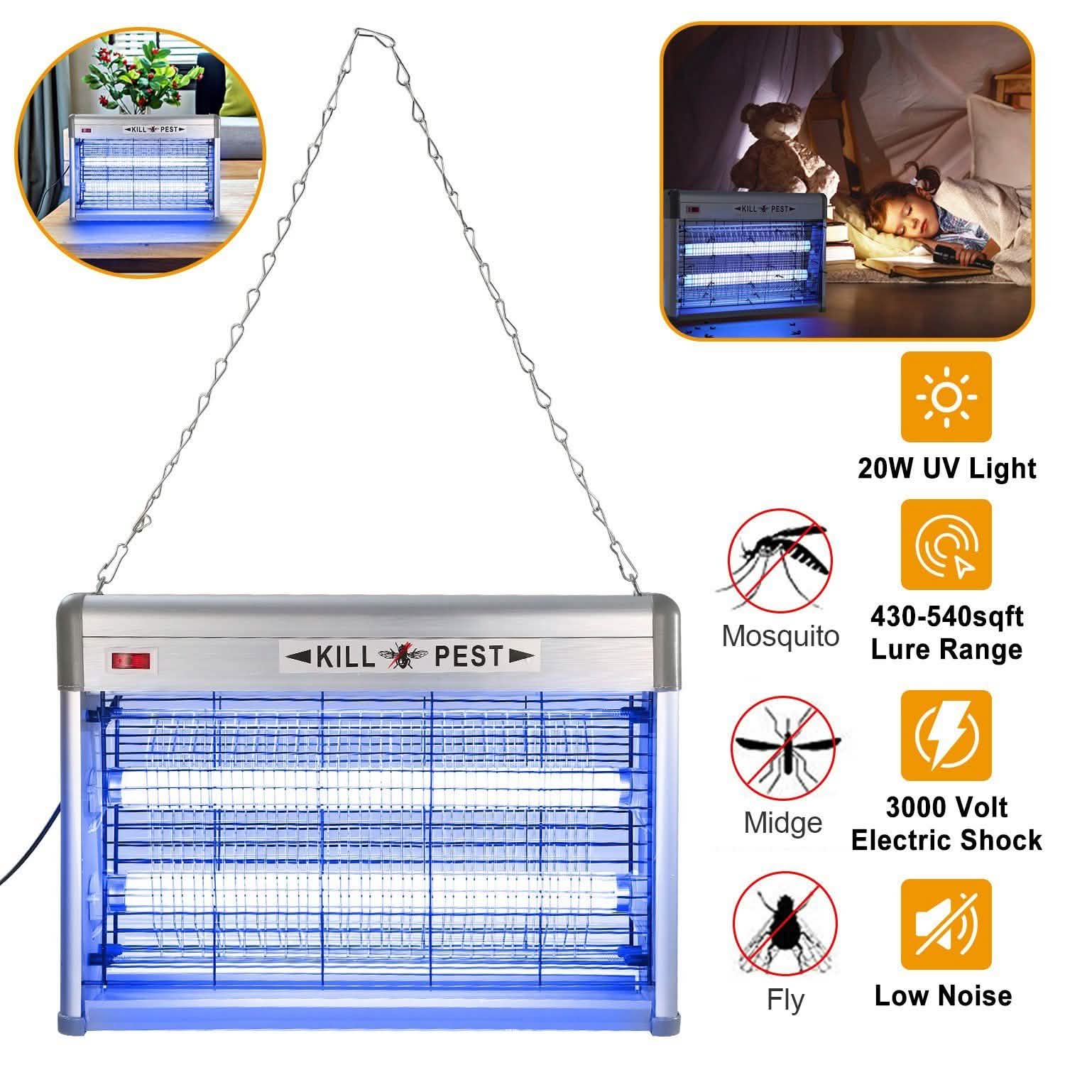 20W Electric Fly Bug Zapper Mosquito Insect Killer Pest Control - Tophatter Daily Deals