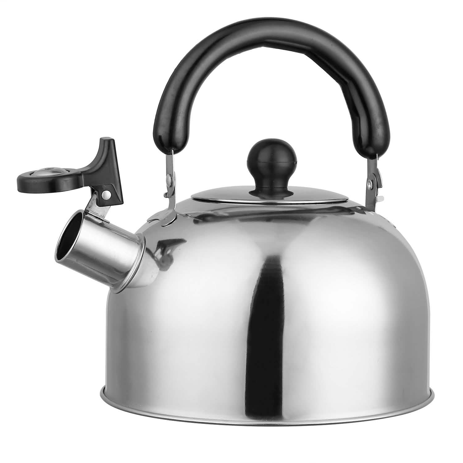 2.1 Quarts Stainless Steel Whistling Tea Kettle Stovetop Induction Gas Teapot Kitchen Tools & Gadgets - Tophatter Daily Deals