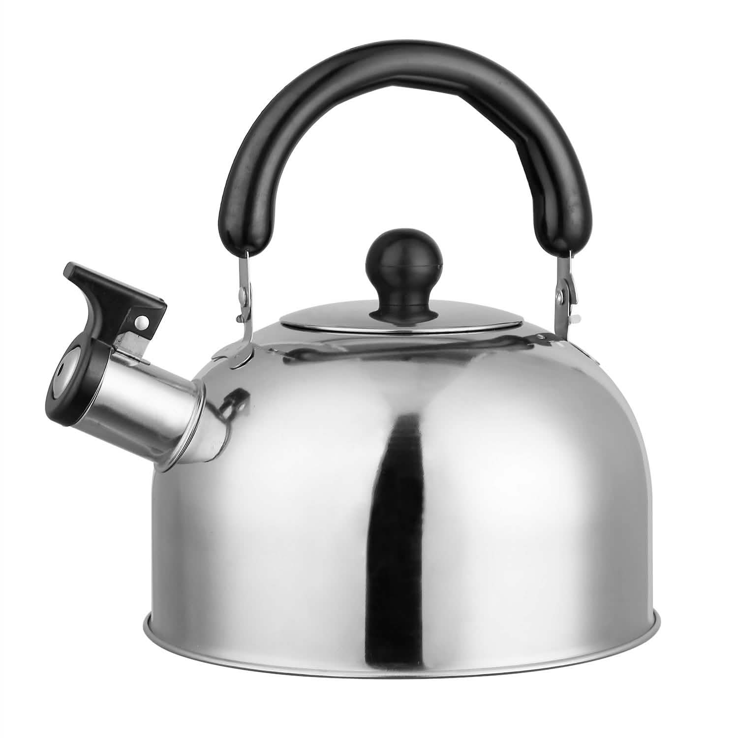2.1 Quarts Stainless Steel Whistling Tea Kettle Stovetop Induction Gas Teapot Kitchen Tools & Gadgets - Tophatter Daily Deals