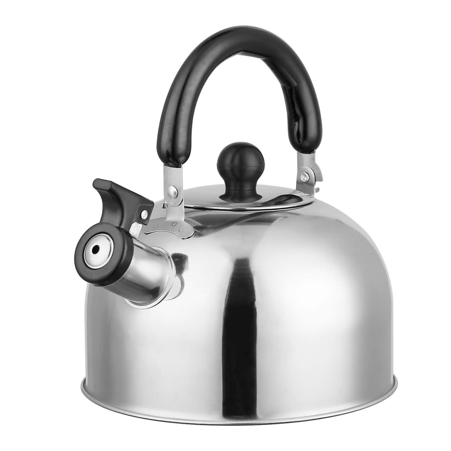 2.1 Quarts Stainless Steel Whistling Tea Kettle Stovetop Induction Gas Teapot Kitchen Tools & Gadgets - Tophatter Daily Deals