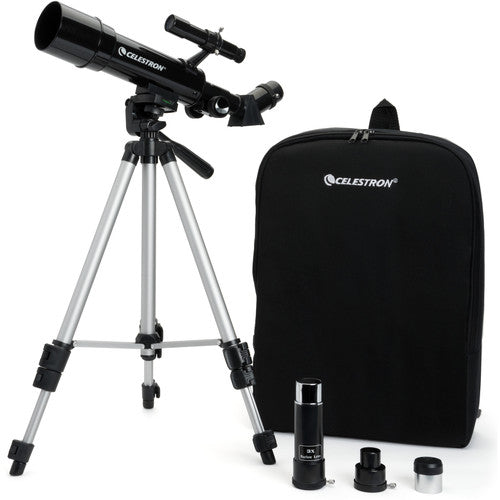 Celestron Travel Scope 50mm f/7.2 AZ Refractor Telescope Kit - Tophatter Daily Deals