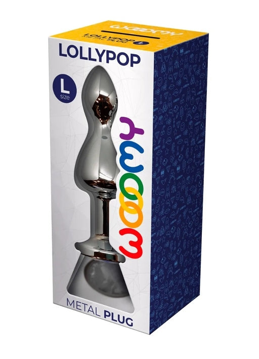 Wooomy Lollypop Double Ball Metal Plug Large White 10.5 cm by 3.5 cm > Anal Range > Jewel Butt Plugs - Tophatter Daily Deals
