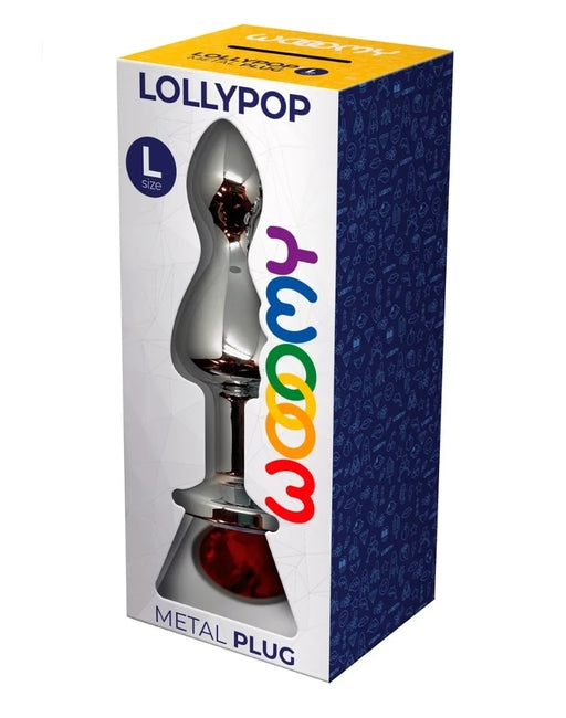 Wooomy Lollypop Double Ball Metal Plug Red Large > Anal Range > Jewel Butt Plugs - Tophatter Daily Deals