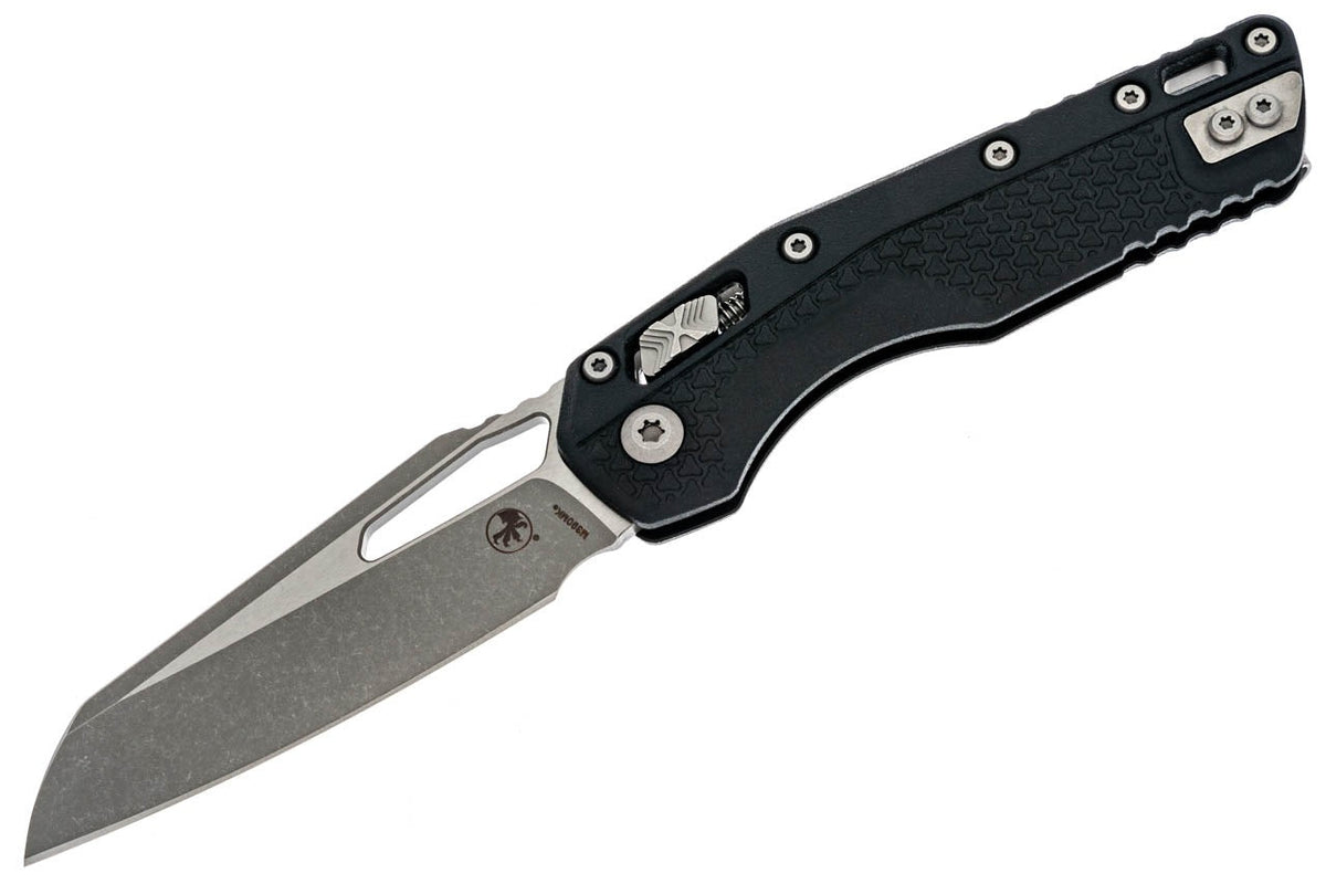 Microtech MSI - Injection Molded Black Handle - Apocalyptic M390MK Blade - 210T-10APPMBK Folding Knives - Tophatter Daily Deals