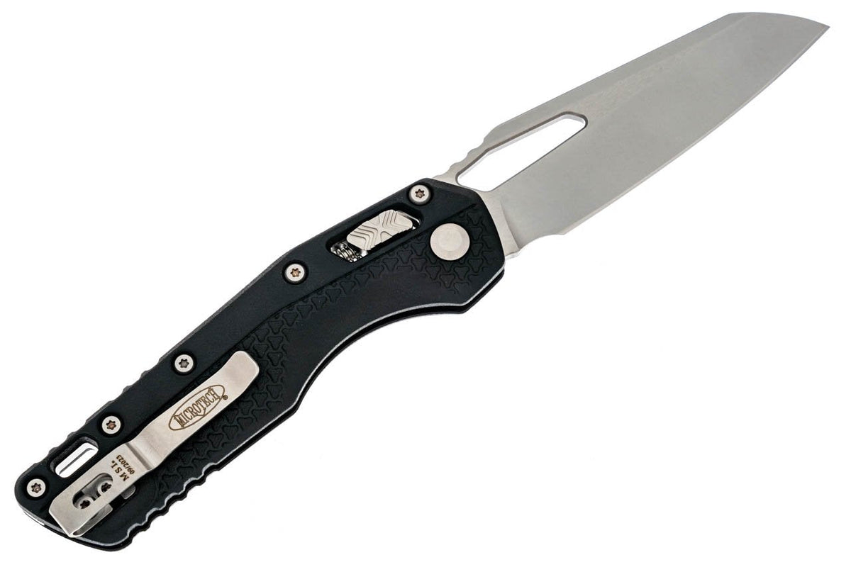 Microtech MSI - Injection Molded Black Handle - Satin M390MK Blade - 210T-10PMBK Folding Knives - Tophatter Daily Deals