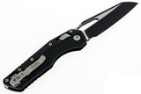 Microtech MSI - Injection Molded Black Handle - Black M390MK Blade - 210T-1PMBK Folding Knives - Tophatter Daily Deals